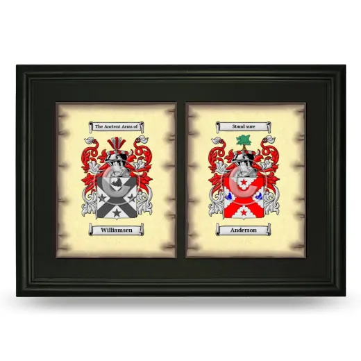 Double Coat of Arms Framed - Black