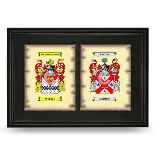 Double Coat of Arms Framed - Black
