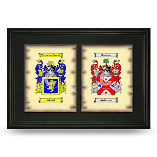 Double Coat of Arms Framed - Black