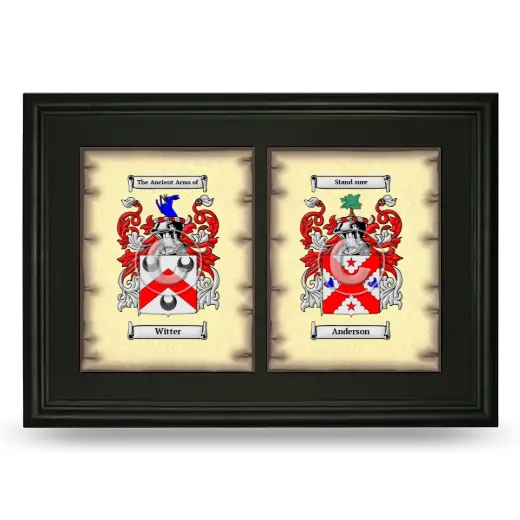 Double Coat of Arms Framed - Black