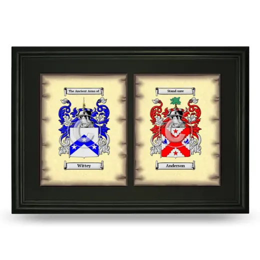 Double Coat of Arms Framed - Black