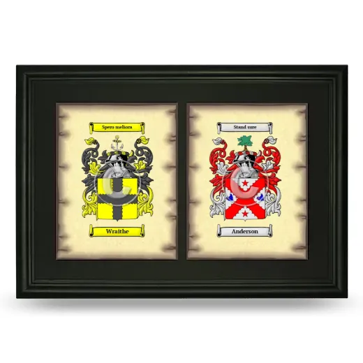 Double Coat of Arms Framed - Black