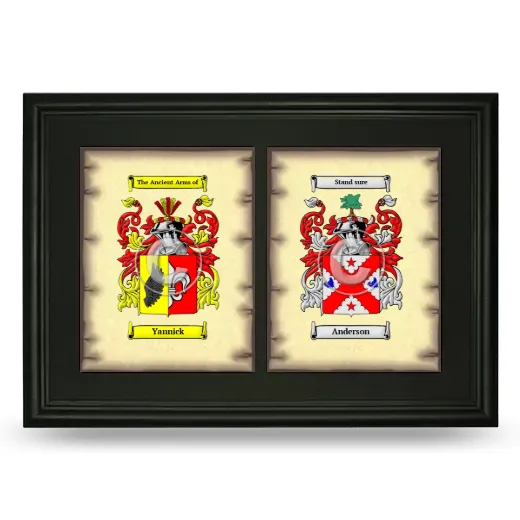 Double Coat of Arms Framed - Black