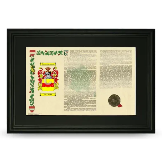 La Conde Deluxe Armorial Landscape Framed- Black