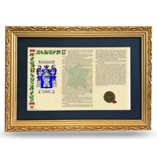 La Mothe Deluxe Armorial Landscape Framed - Gold