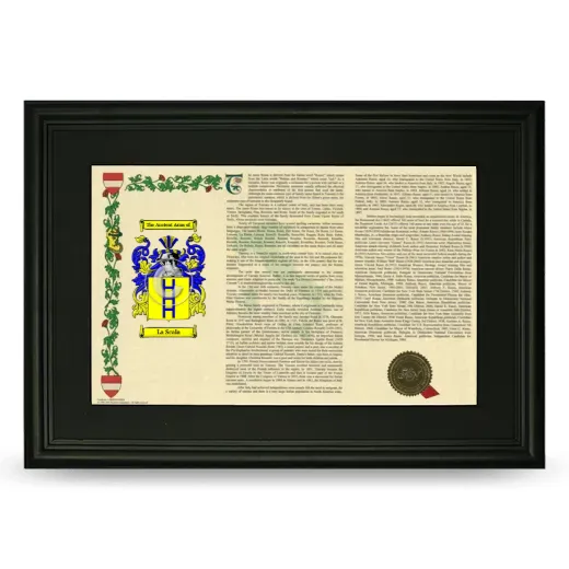 La Scala Deluxe Armorial Landscape Framed- Black