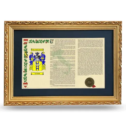 La Scala Deluxe Armorial Landscape Framed - Gold