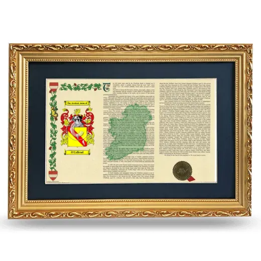 O'Callend Deluxe Armorial Landscape Framed - Gold