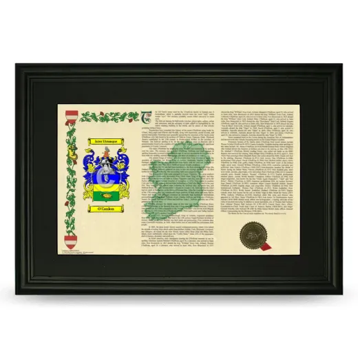 O'Conlon Deluxe Armorial Landscape Framed- Black