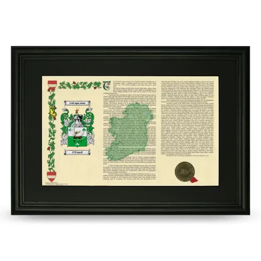 O'Conol Deluxe Armorial Landscape Framed- Black