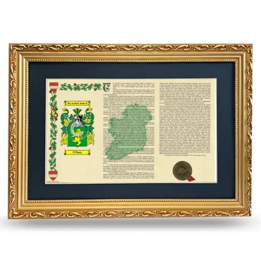 O'Doey Deluxe Armorial Landscape Framed - Gold