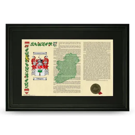 O'Hegarty Deluxe Armorial Landscape Framed- Black