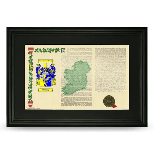 O'Kenny Deluxe Armorial Landscape Framed- Black