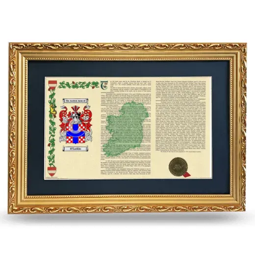 O'Larkin Deluxe Armorial Landscape Framed - Gold
