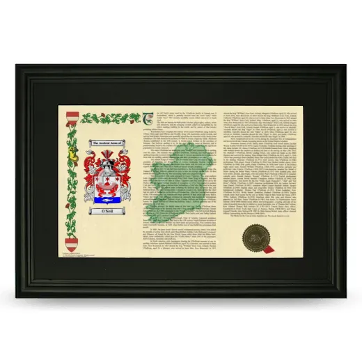 O'Neil Deluxe Armorial Landscape Framed- Black