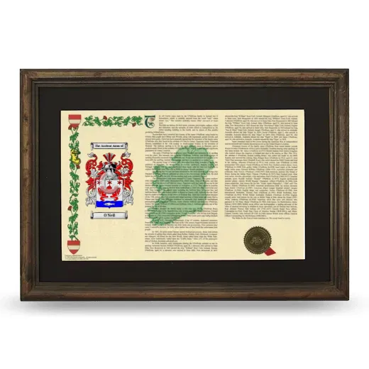 O'Neil Deluxe Armorial Landscape Framed - Brown