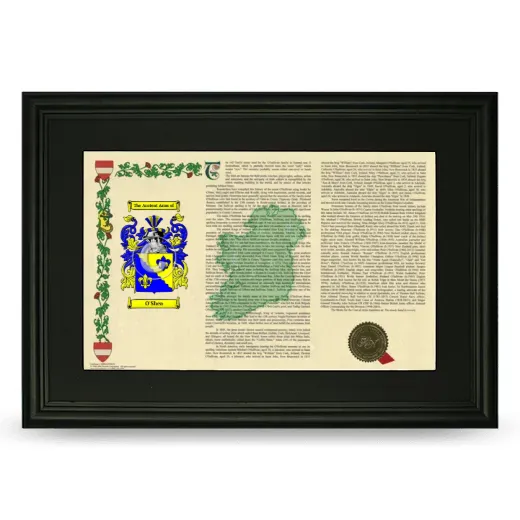 O'Shea Deluxe Armorial Landscape Framed- Black