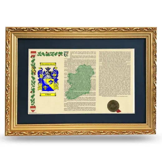 O'Shea Deluxe Armorial Landscape Framed - Gold