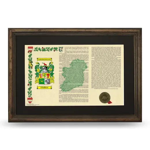 O'Sullivan Deluxe Armorial Landscape Framed - Brown