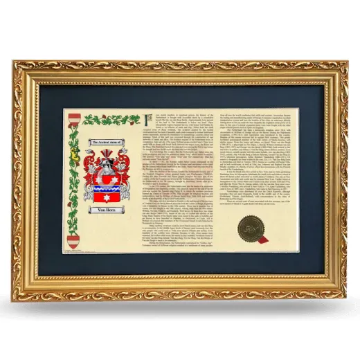 Van Horn Deluxe Armorial Landscape Framed - Gold
