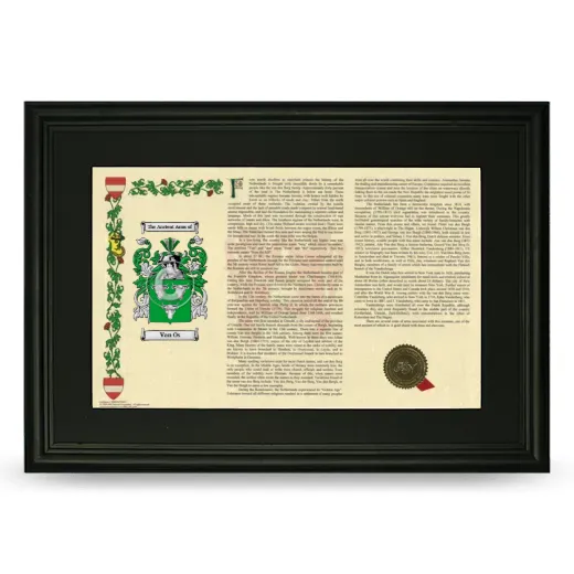 Van Os Deluxe Armorial Landscape Framed- Black