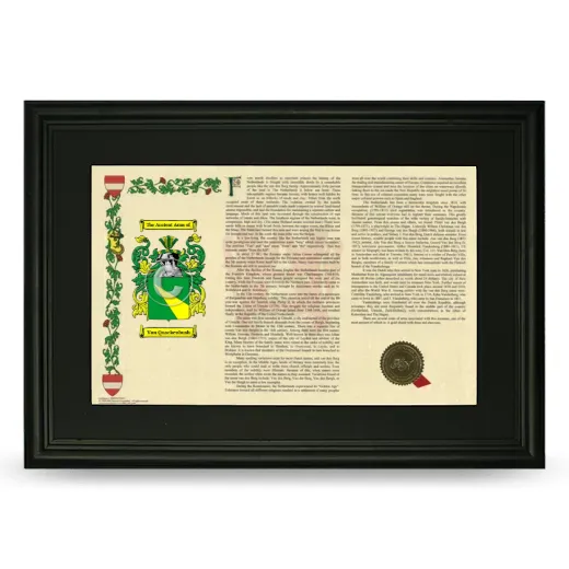 Van Quackenbush Deluxe Armorial Landscape Framed- Black
