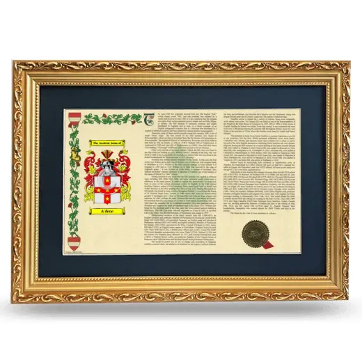 A'dene Deluxe Armorial Landscape Framed - Gold