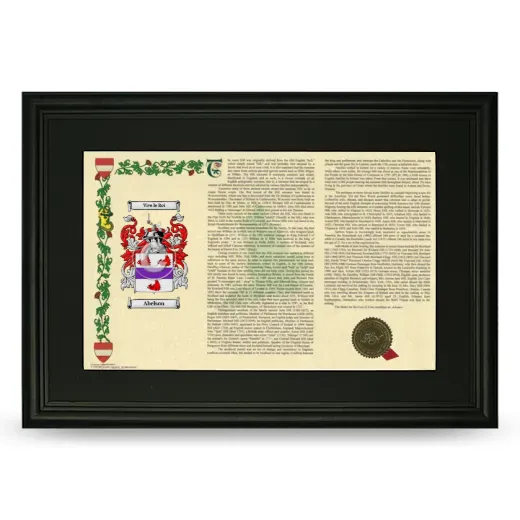 Abelson Deluxe Armorial Landscape Framed- Black