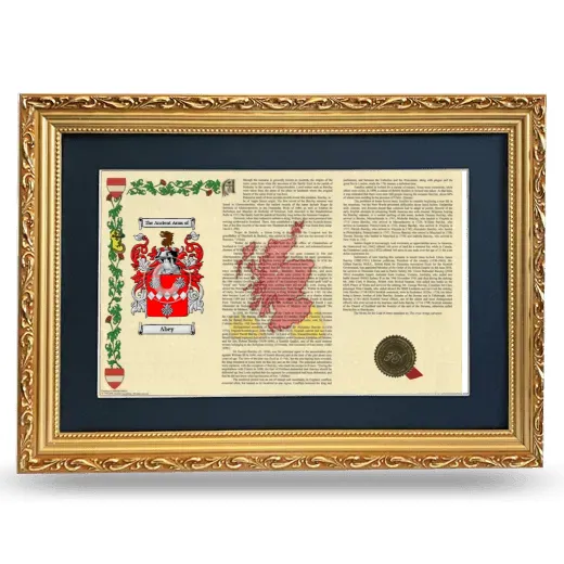 Abey Deluxe Armorial Landscape Framed - Gold