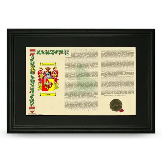 Acerly Deluxe Armorial Landscape Framed- Black