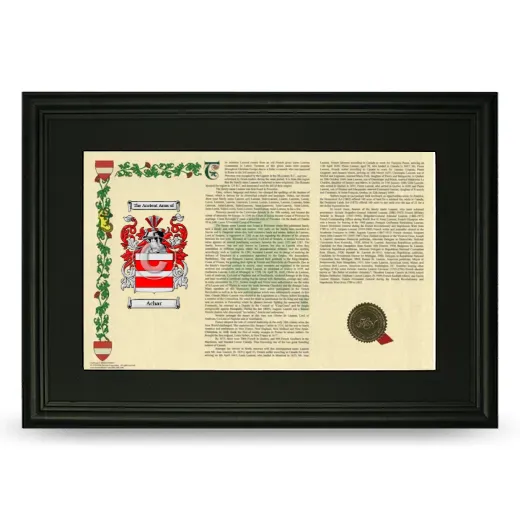 Achar Deluxe Armorial Landscape Framed- Black
