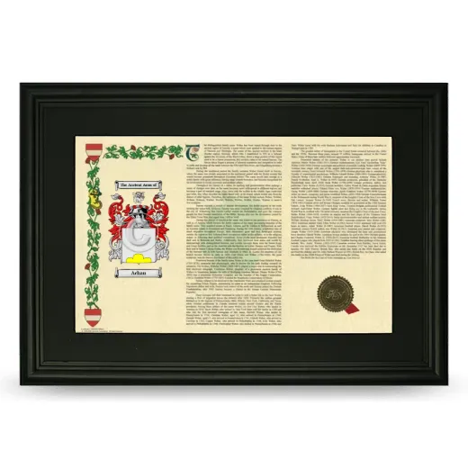 Achau Deluxe Armorial Landscape Framed- Black