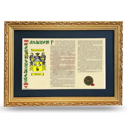 Ackerman Deluxe Armorial Landscape Framed - Gold