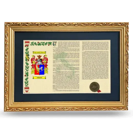 Adamos Deluxe Armorial Landscape Framed - Gold