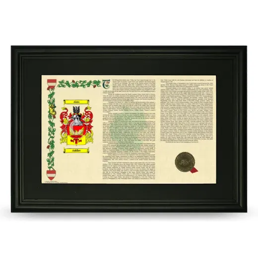 Addler Deluxe Armorial Landscape Framed- Black