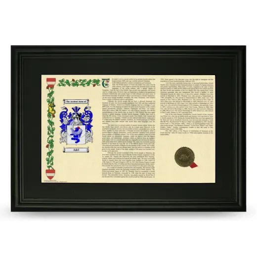 Adel Deluxe Armorial Landscape Framed- Black
