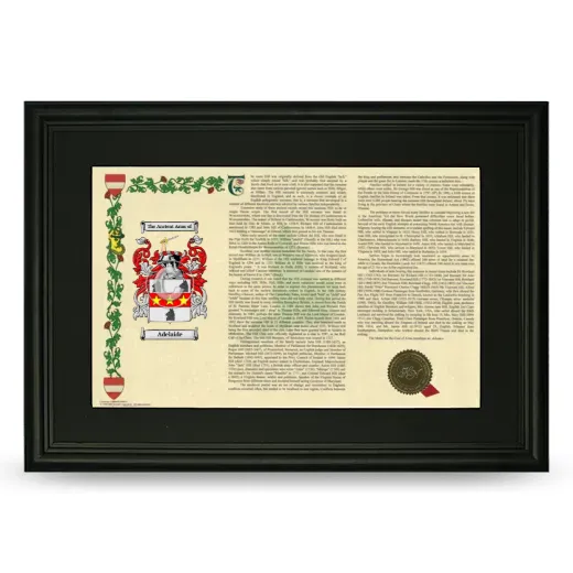 Adelaide Deluxe Armorial Landscape Framed- Black