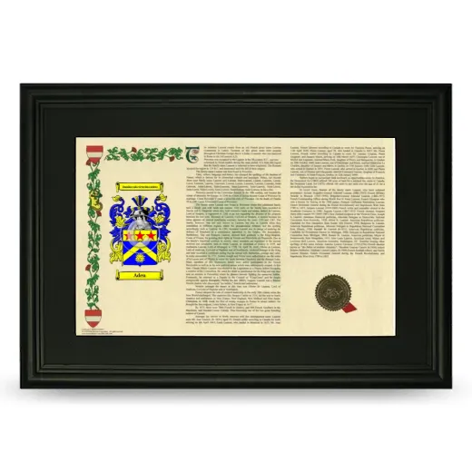 Aden Deluxe Armorial Landscape Framed- Black