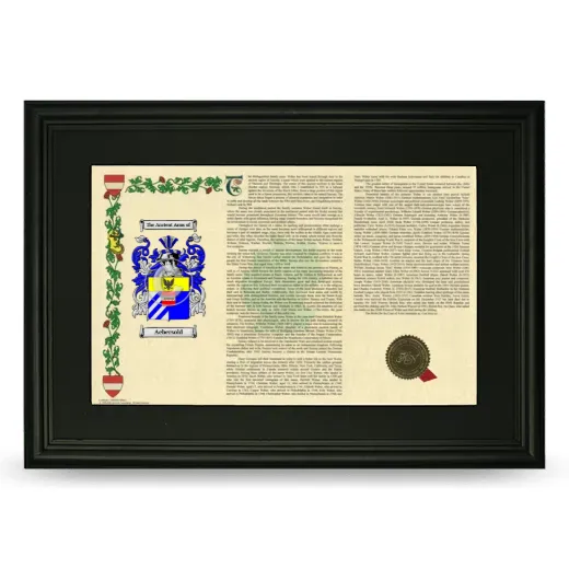 Aebersold Deluxe Armorial Landscape Framed- Black