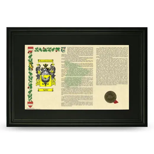 Aguiar Deluxe Armorial Landscape Framed- Black