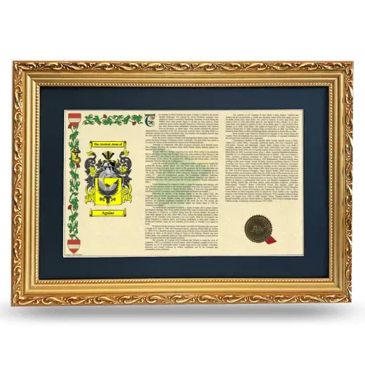 Aguiar Deluxe Armorial Landscape Framed - Gold