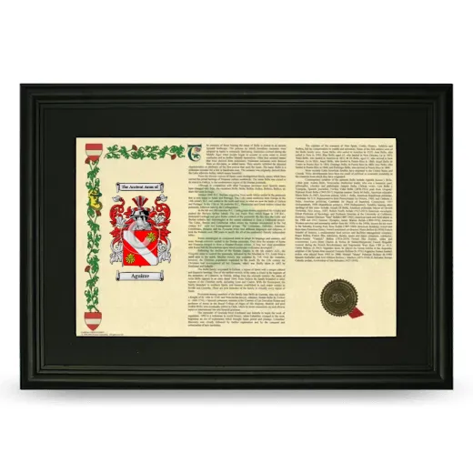 Aguirre Deluxe Armorial Landscape Framed- Black
