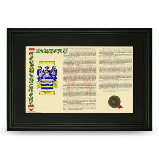 Agustin Deluxe Armorial Landscape Framed- Black