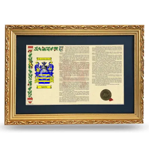Agustin Deluxe Armorial Landscape Framed - Gold