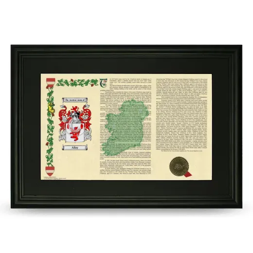 Ailay Deluxe Armorial Landscape Framed- Black
