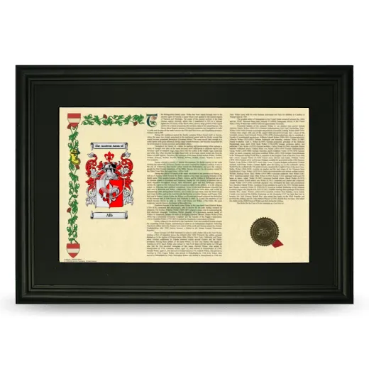 Alb Deluxe Armorial Landscape Framed- Black