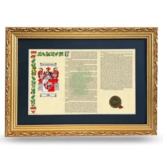 Alba Deluxe Armorial Landscape Framed - Gold