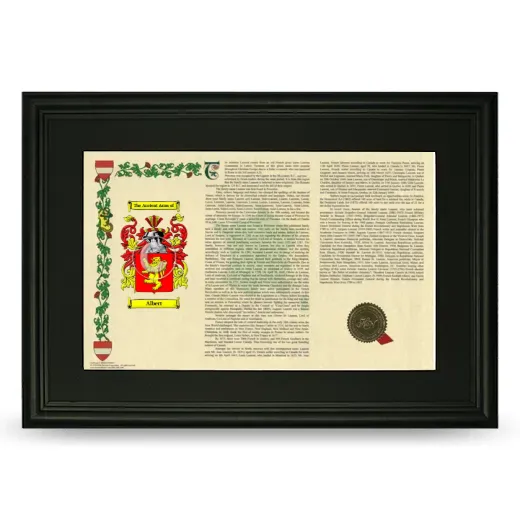 Albert Deluxe Armorial Landscape Framed- Black