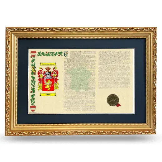 Albert Deluxe Armorial Landscape Framed - Gold