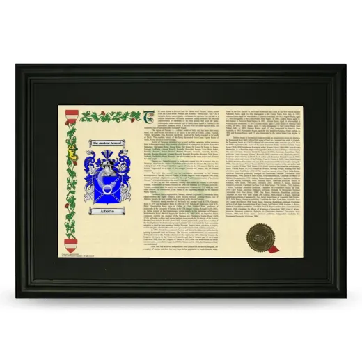 Alberto Deluxe Armorial Landscape Framed- Black
